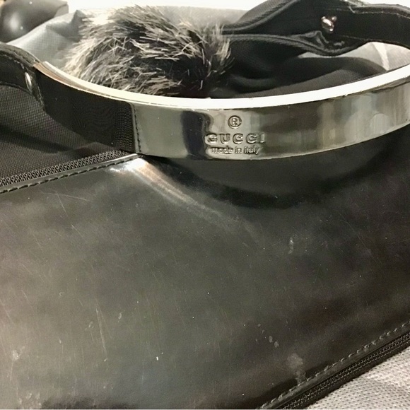 Gucci Hobo Silver Bar Nylon Bag - Picture 7 of 12